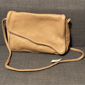 NOS JWM DERR Tan Brown Leather Slim Shoulder Bag USA Bend, Oregon